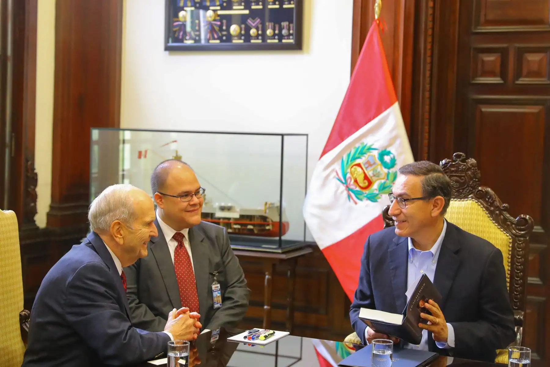 Jefe de Estado sostuvo reunión con presidente de la Iglesia de los Santos de los Últimos Días. Foto: ANDINA/Prensa Presidencia