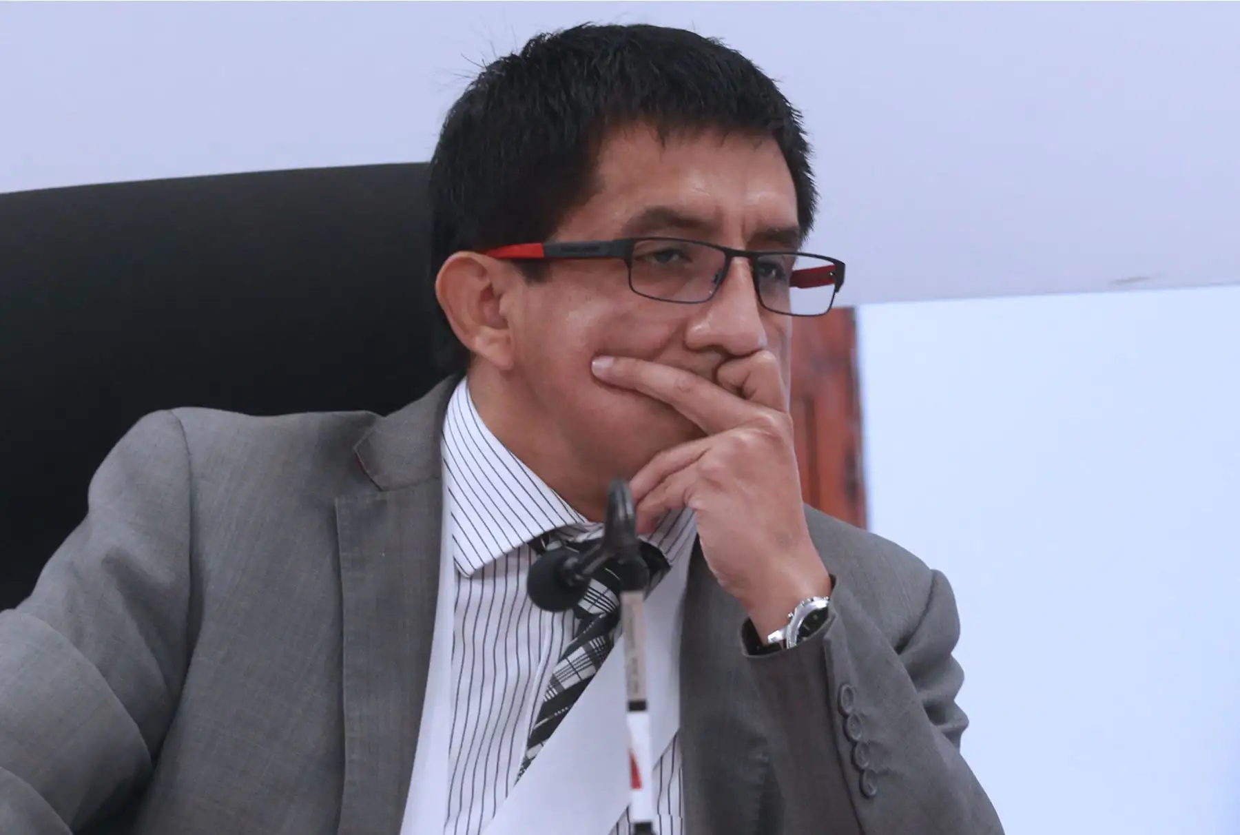 El Juez Richard Concepción Carhuancho rechazó la recusación presentada por la defensa legal de Keiko Fujimori y anunció que continuará la audiencia donde se analiza el pedido de prisión preventiva. Foto: ANDINA/Norman Córdova