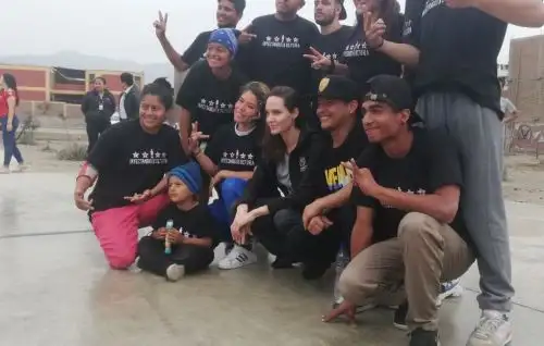 Actriz Angelina Jolie llegó a Lima para reunirse con migrantes venezolanos. Foto: Rosmery Llaja