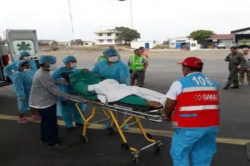 Trasladan desde Tumbes a heridos con graves quemaduras. ANDINA/Difusión