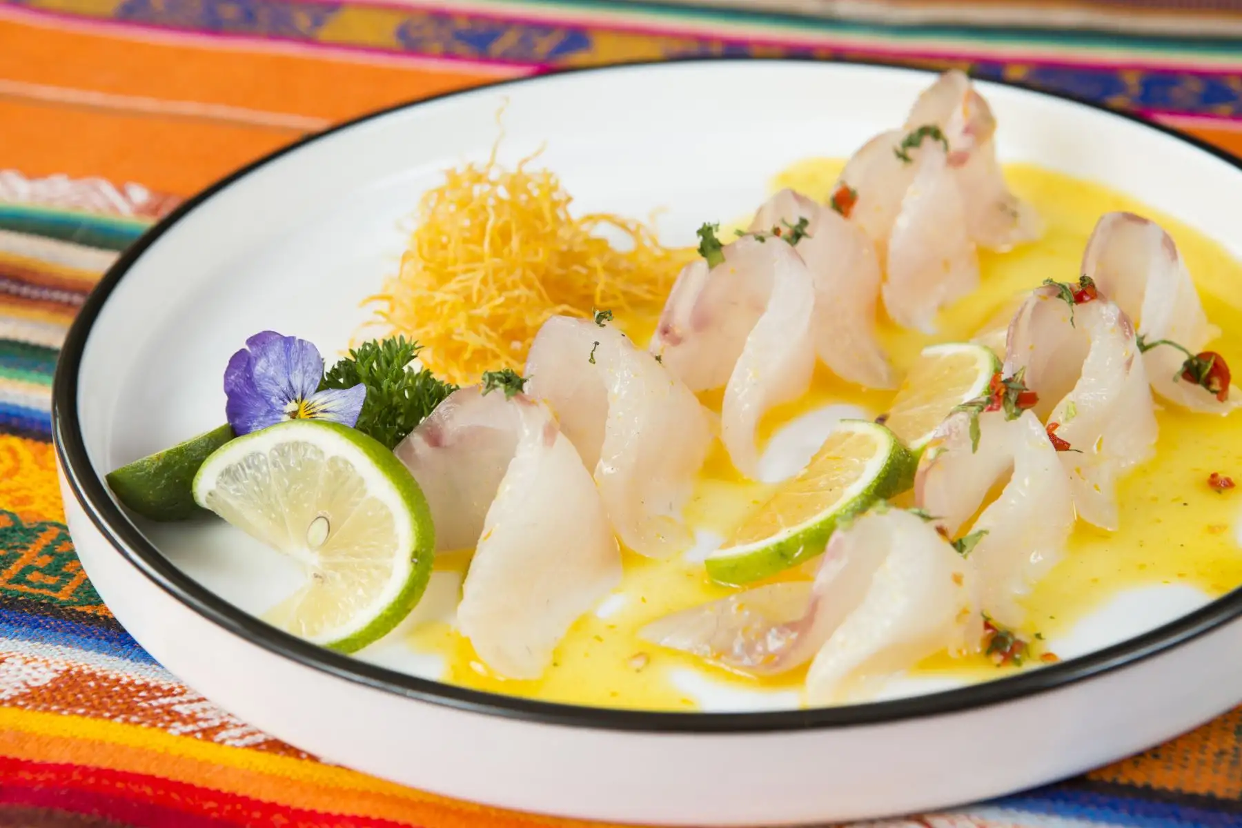 El tiradito Amarillo Chili, es un plato tan delicioso y refrescante que ofrece el restaurante peruano PachaPapi en Beijing. Foto: ANDINA/PachaPapi
