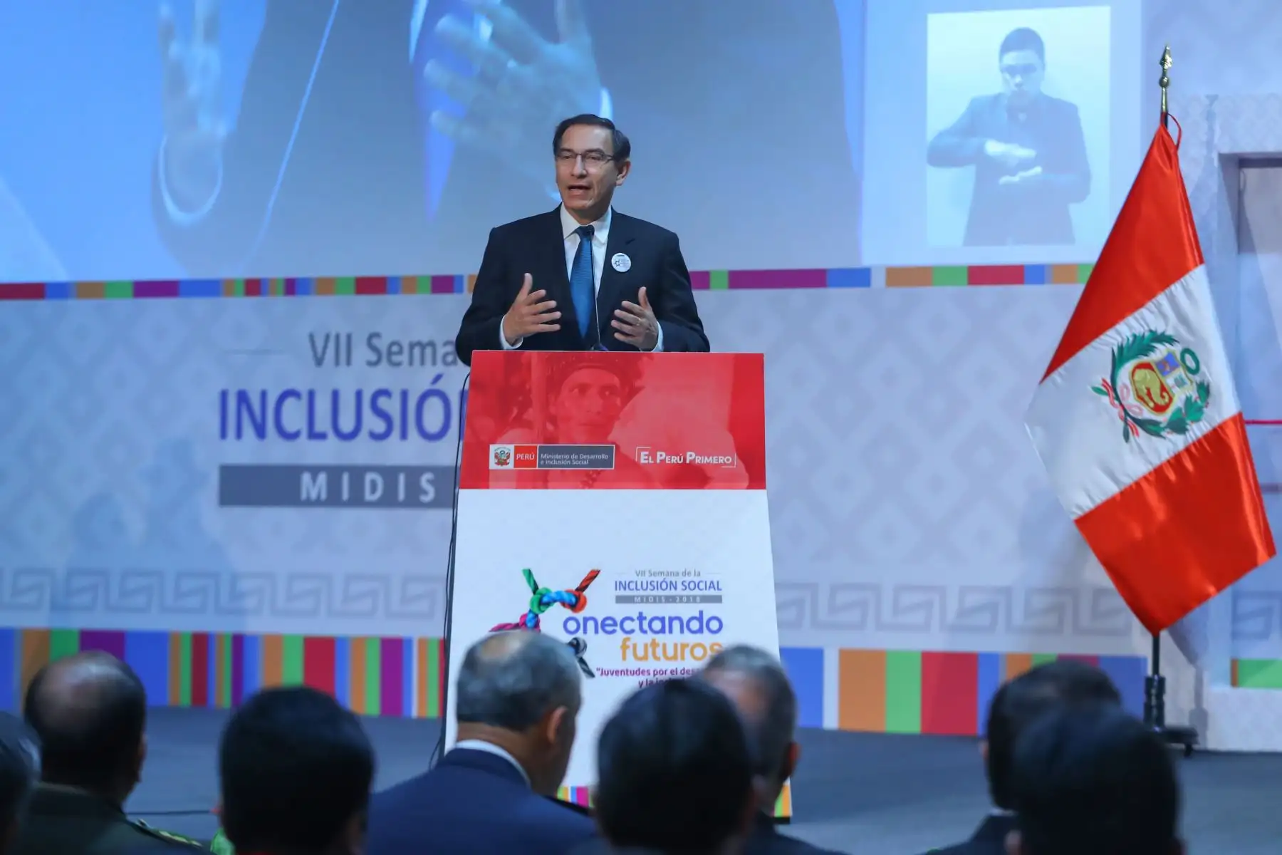 El presidente de la República, Martín Vizcarra, inauguró  la VII Semana de la Inclusión Social “Conectando Futuros: Juventudes por el Desarrollo e Inclusión Social". Foto: ANDINA/Andrés Valle/Prensa Presidencia
