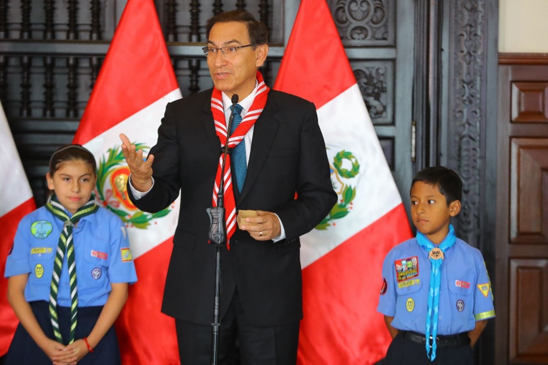 Jefe de Estado, Martín Vizcarra es designado presidente honorario de la Asociación Scouts del Perú.