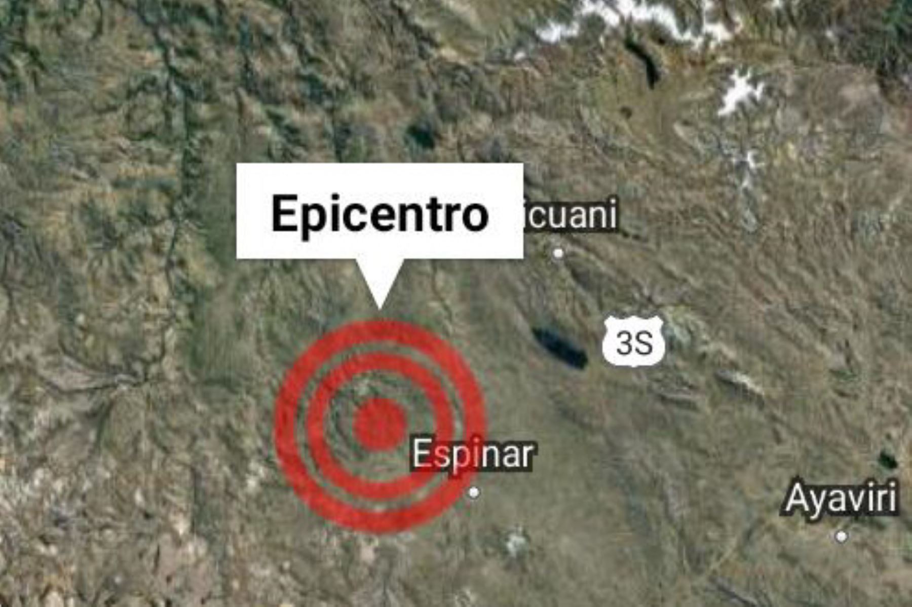 Epicentro de sismo se ubicó cerca de Espinar, en Cusco. ANDINA/Difusión
