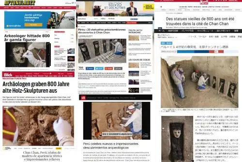 Importanes medios de comunicación del mundo destacan hallazgos en Chan Chan. Foto: ANDINA.