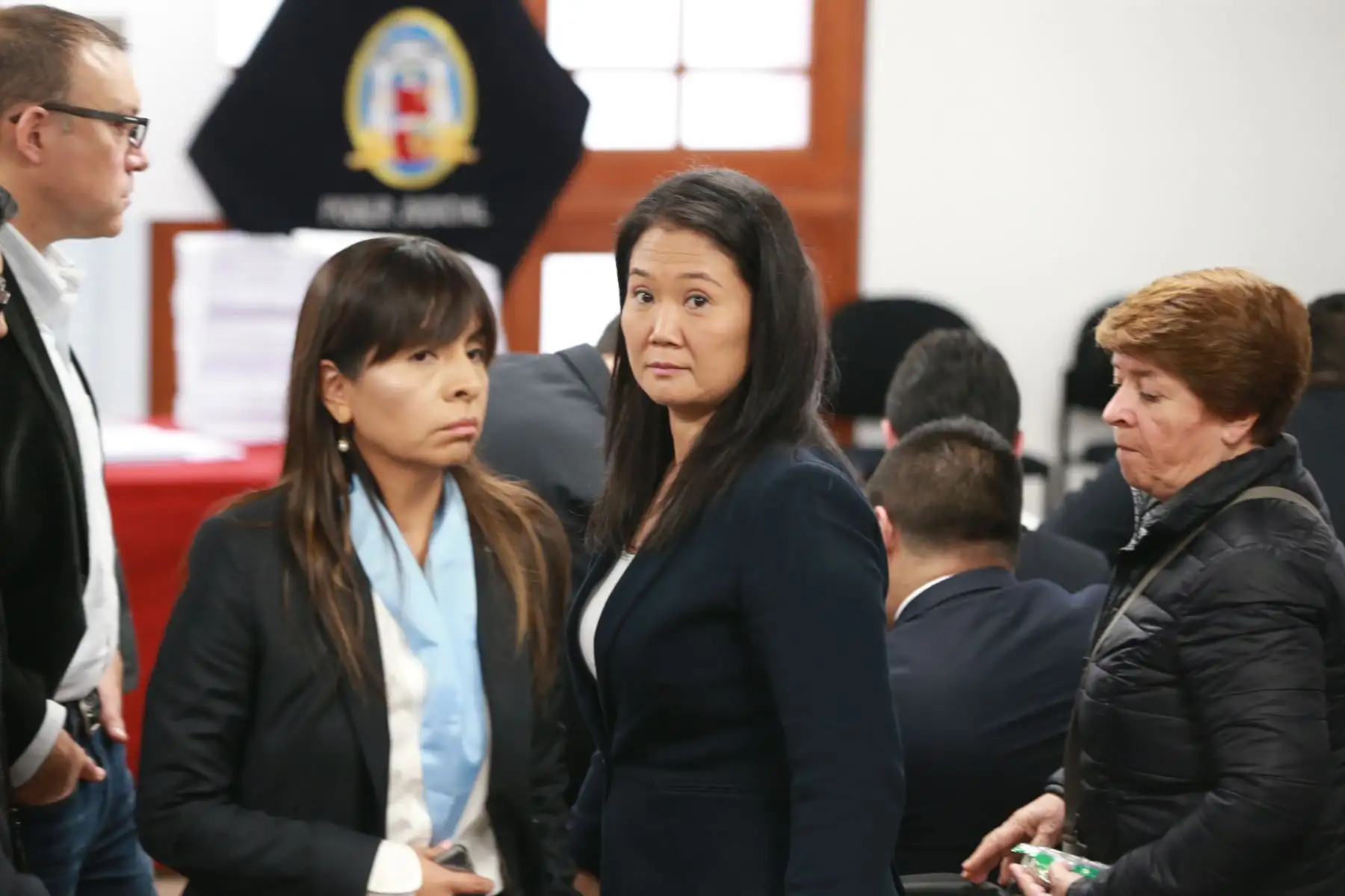 Primer Juzgado de Investigación Preparatoria de la Sala Penal Nacional inicia audiencia de prisión preventiva contra Keiko Fujimori y otras once personas, por investigación de lavado de activos. Foto: ANDINA/Norman Córdova