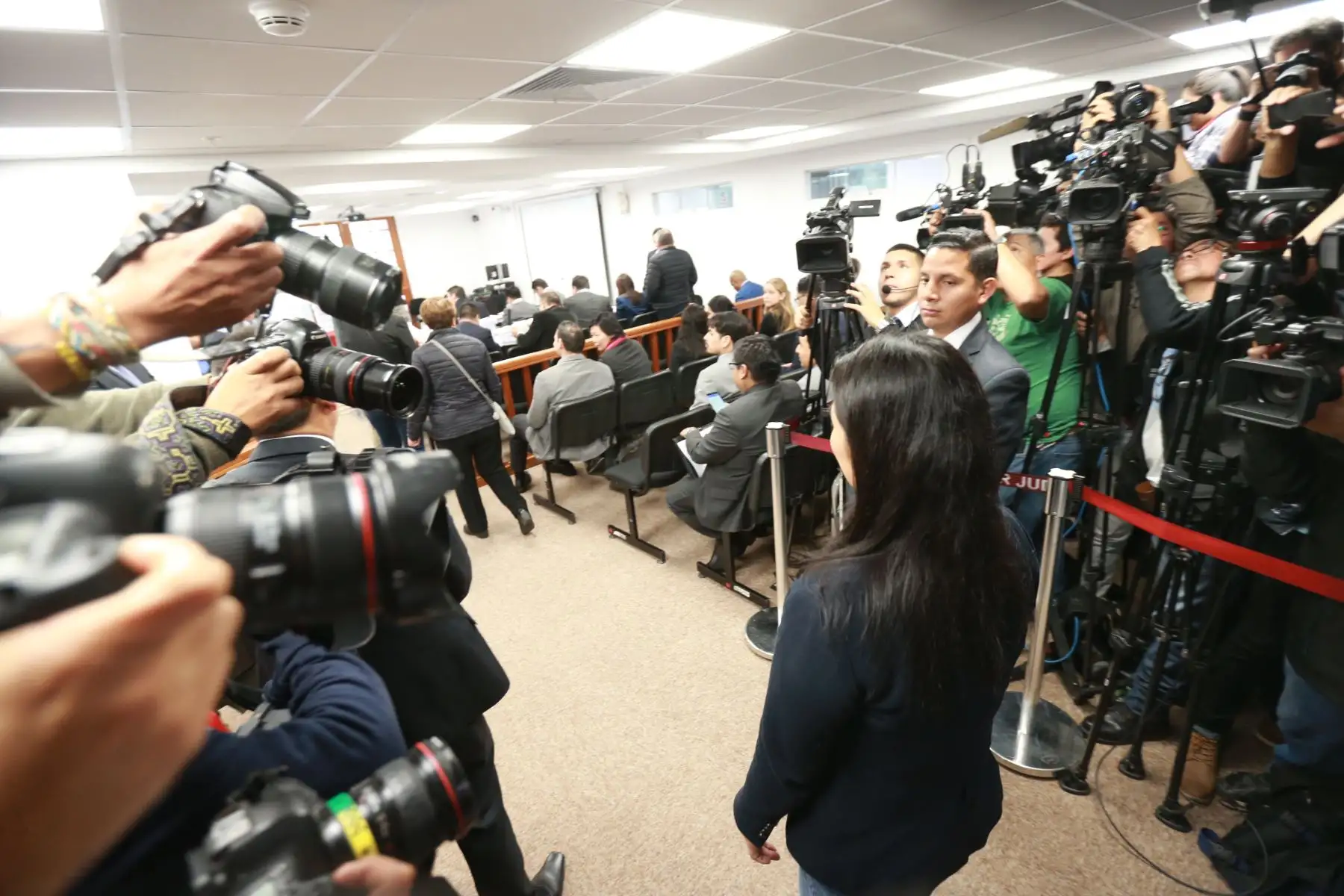 Primer Juzgado de Investigación Preparatoria de la Sala Penal Nacional inicia audiencia de prisión preventiva contra Keiko Fujimori y otras once personas, por investigación de lavado de activos. Foto: ANDINA/Norman Córdova