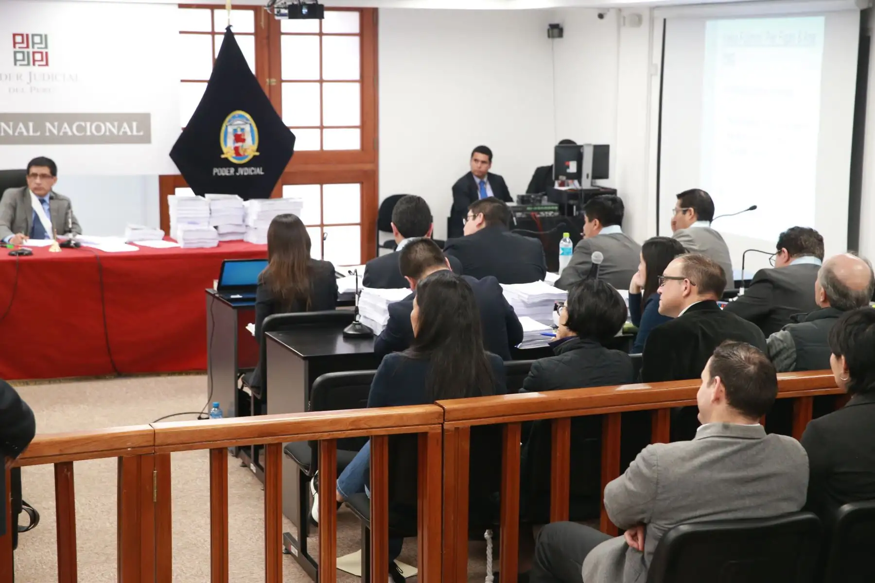 Primer Juzgado de Investigación Preparatoria de la Sala Penal Nacional inicia audiencia de prisión preventiva contra Keiko Fujimori y otras once personas, por investigación de lavado de activos. Foto: ANDINA/Norman Córdova