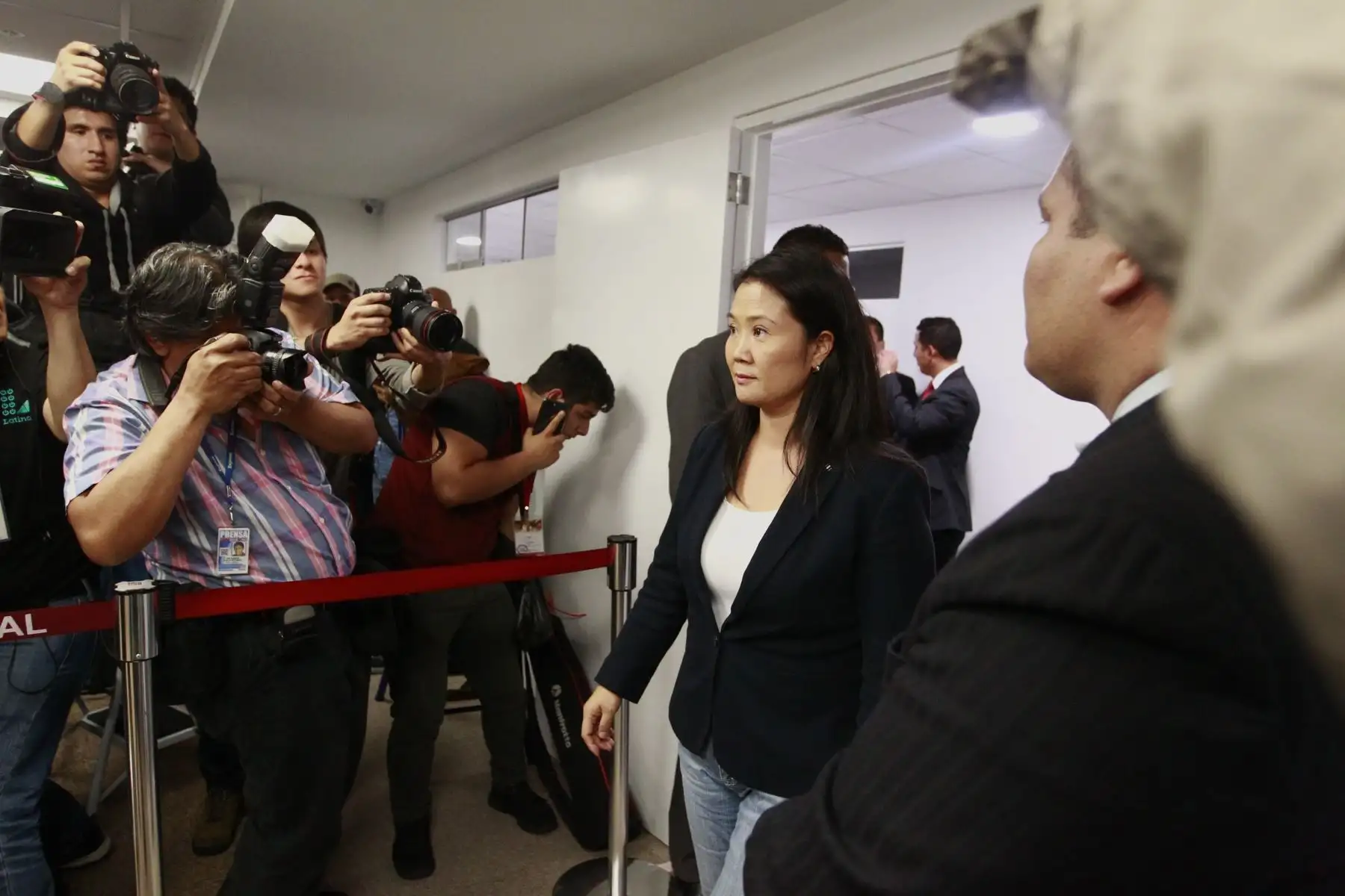 Keiko Fujimori escucha los argumentos del Fiscal Domingo Pérez en la Sala Penal Nacional.  .Foto:ANDINA/Eddy Ramos.
