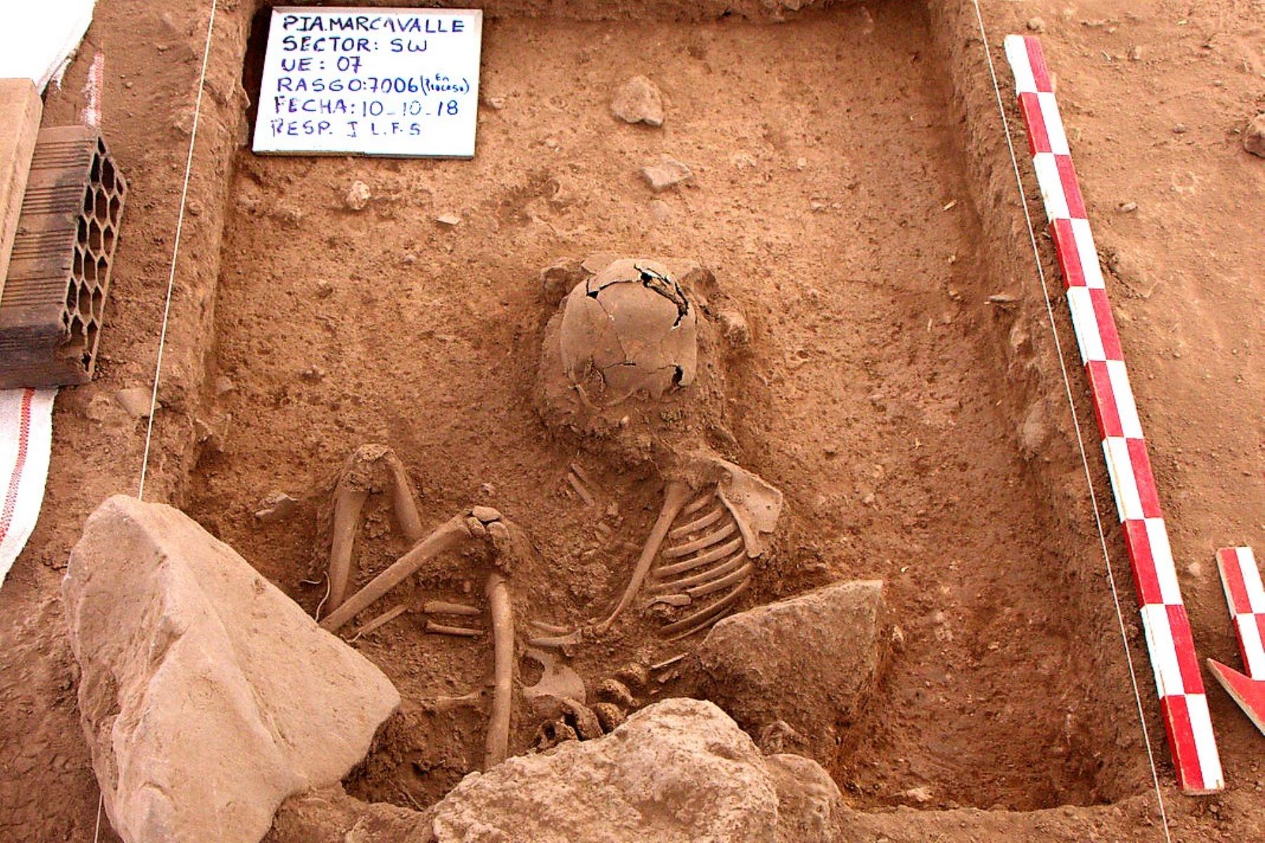 Uno de los restos humanos hallados en Cusco serían de un personaje importante. ANDINA/Difusión