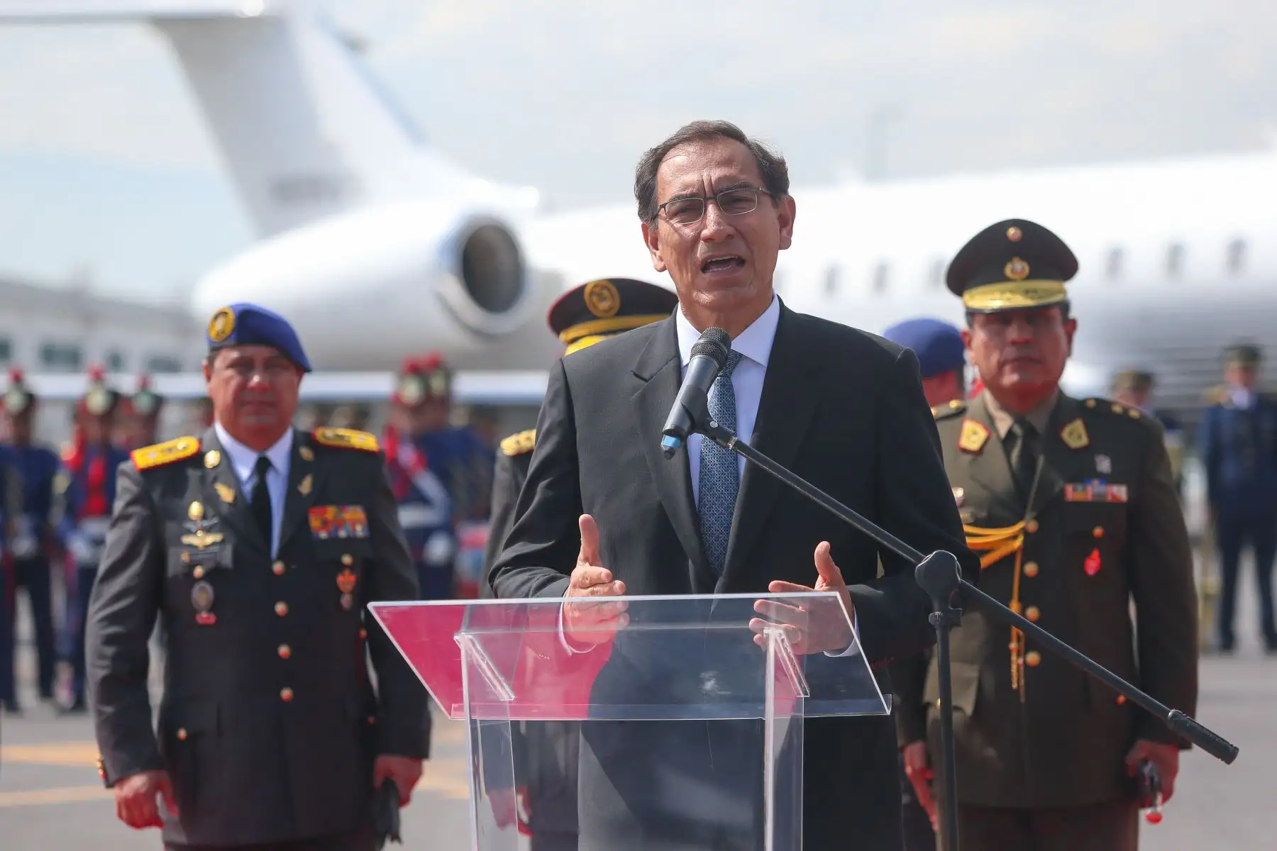 Presidente Martin Vizcarra es recibido con honores a su llegada a Ecuador. Foto: ANDINA/Prensa Presidencia