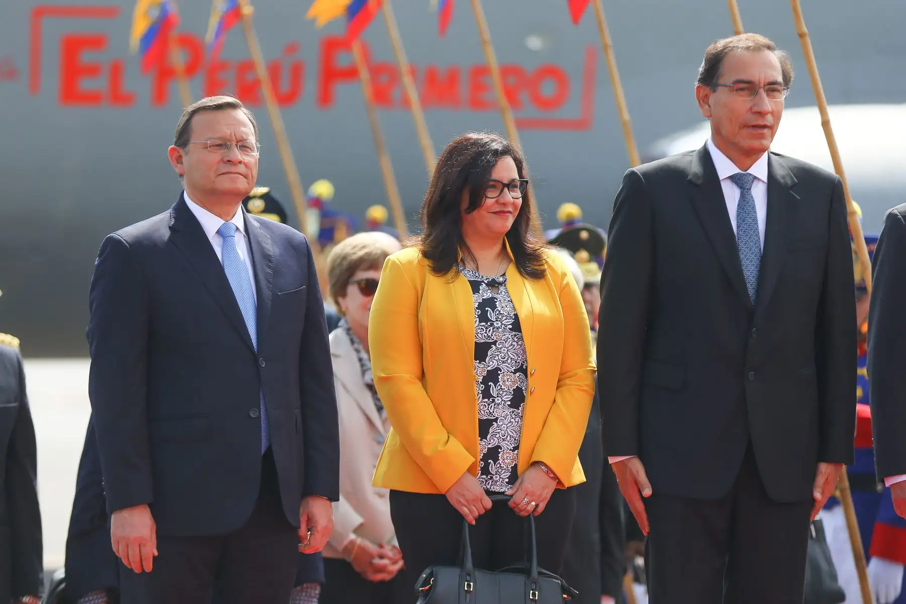 Presidente Martin Vizcarra es recibido con honores a su llegada a Ecuador. Foto: ANDINA/Prensa Presidencia