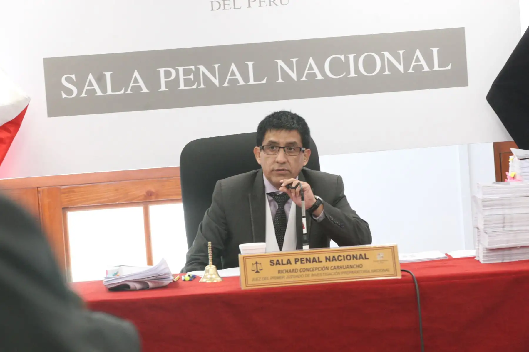 Juez Concepción Carhuancho durante la audiencia de pedido de prisión preventiva contra Keiko Fujimori .Foto:ANDINA/Héctor Vinces.