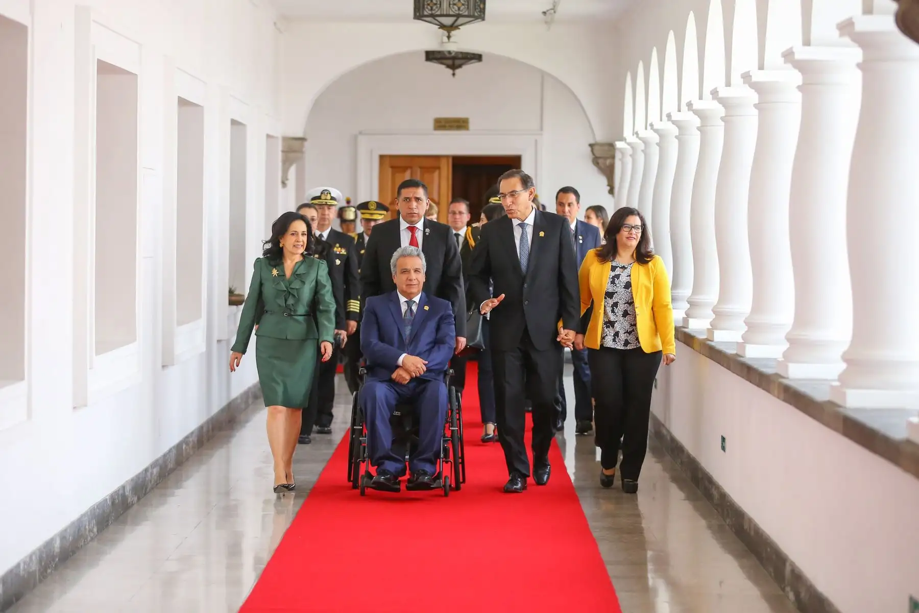 Jefe de Estado se reúne con el Presidente Lenin Moreno durante su visita al Ecuador. Foto: ANDINA/Prensa Presidencia