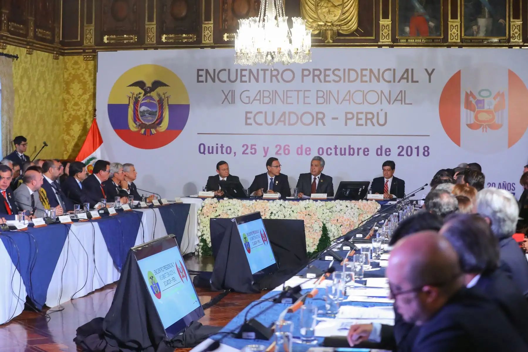 Presidentes Martin Vizcarra y Lenin Moreno encabezan XII Gabinete Binacional Perú-Ecuador. Foto: ANDINA/Prensa Presidencia