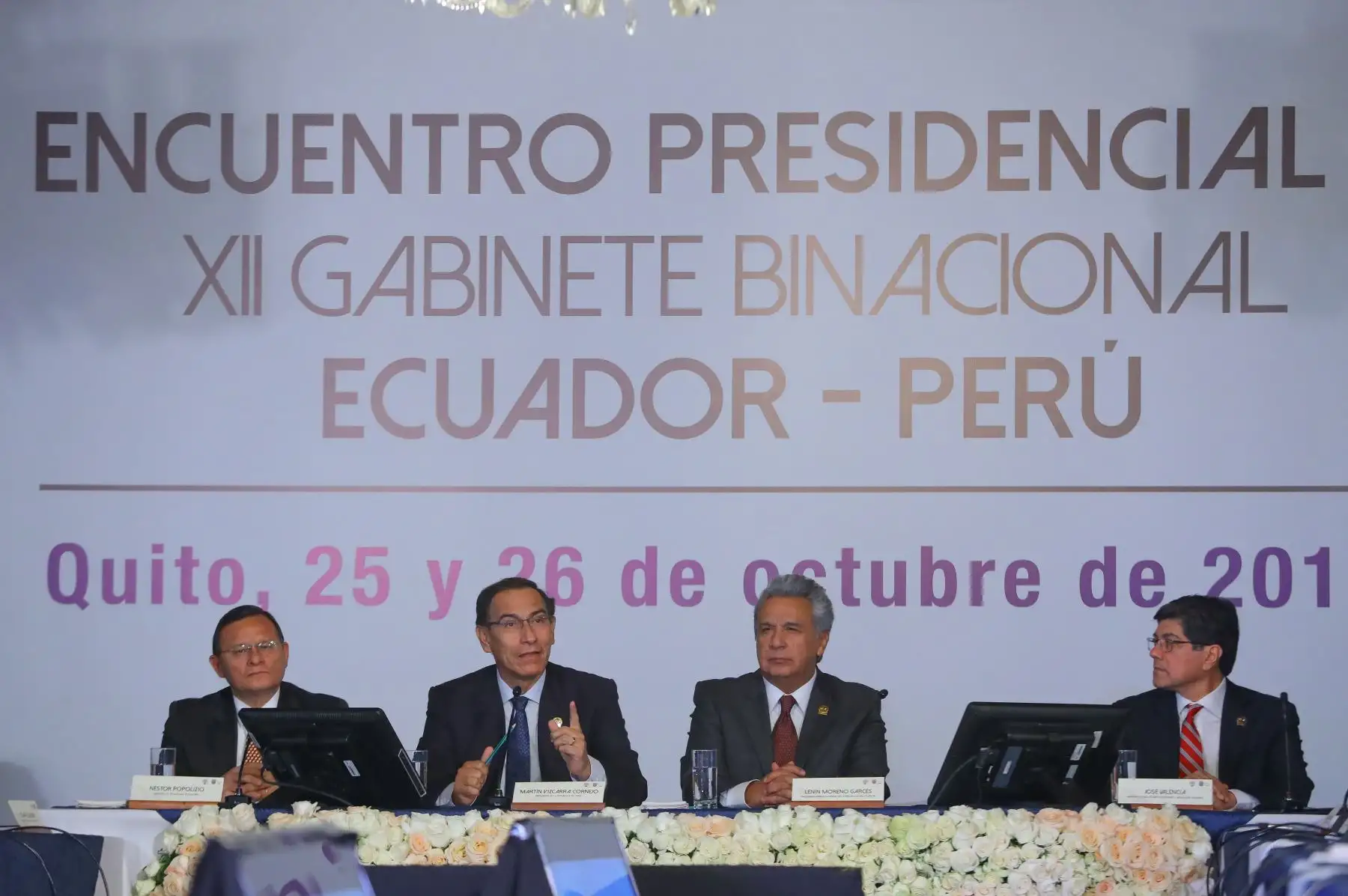 Presidentes Martin Vizcarra y Lenin Moreno encabezan XII Gabinete Binacional Perú-Ecuador. Foto: ANDINA/Prensa Presidencia