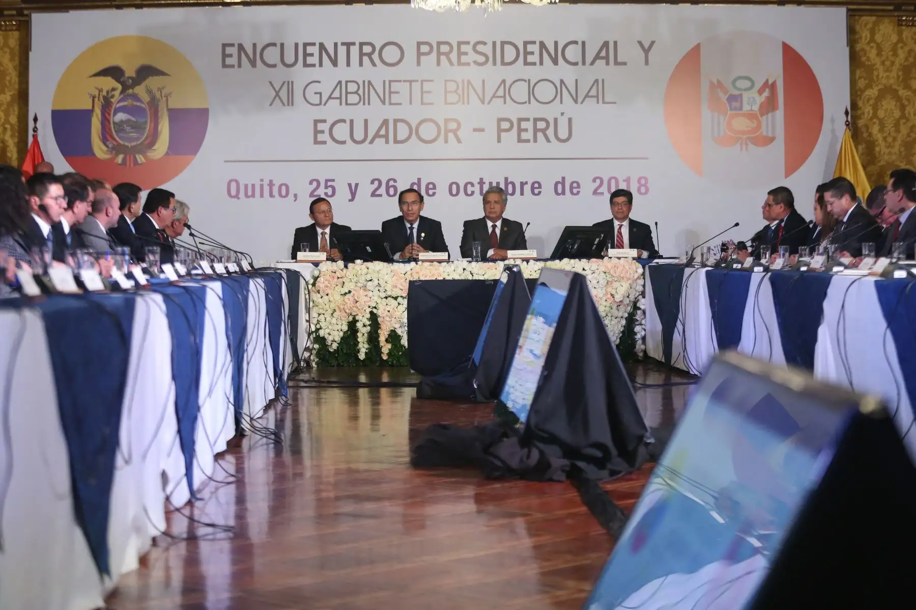 Presidentes Martin Vizcarra y Lenin Moreno encabezan XII Gabinete Binacional Perú-Ecuador. Foto: ANDINA/Prensa Presidencia