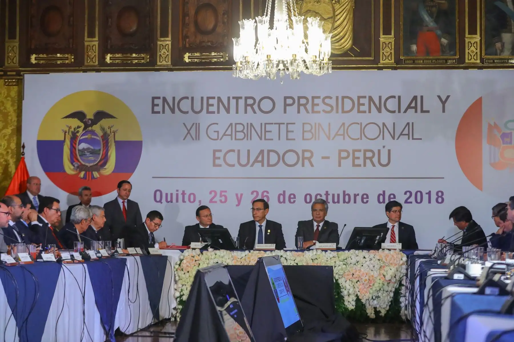 Presidentes Martin Vizcarra y Lenin Moreno encabezan XII Gabinete Binacional Perú-Ecuador. Foto: ANDINA/Prensa Presidencia
