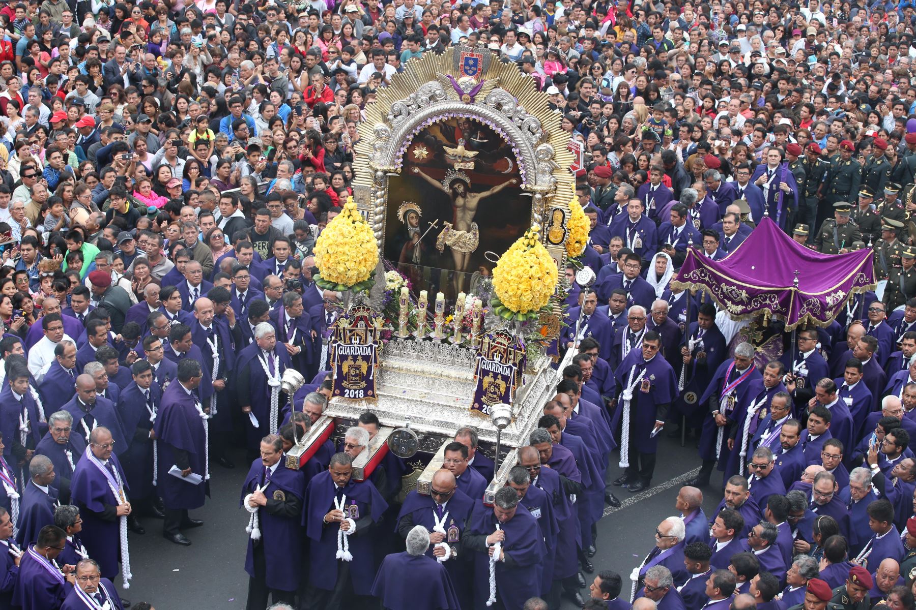 Cristo Moreno saldrá en procesión a las 06.30 am. Foto: ANDINA/Vidal Tarqui