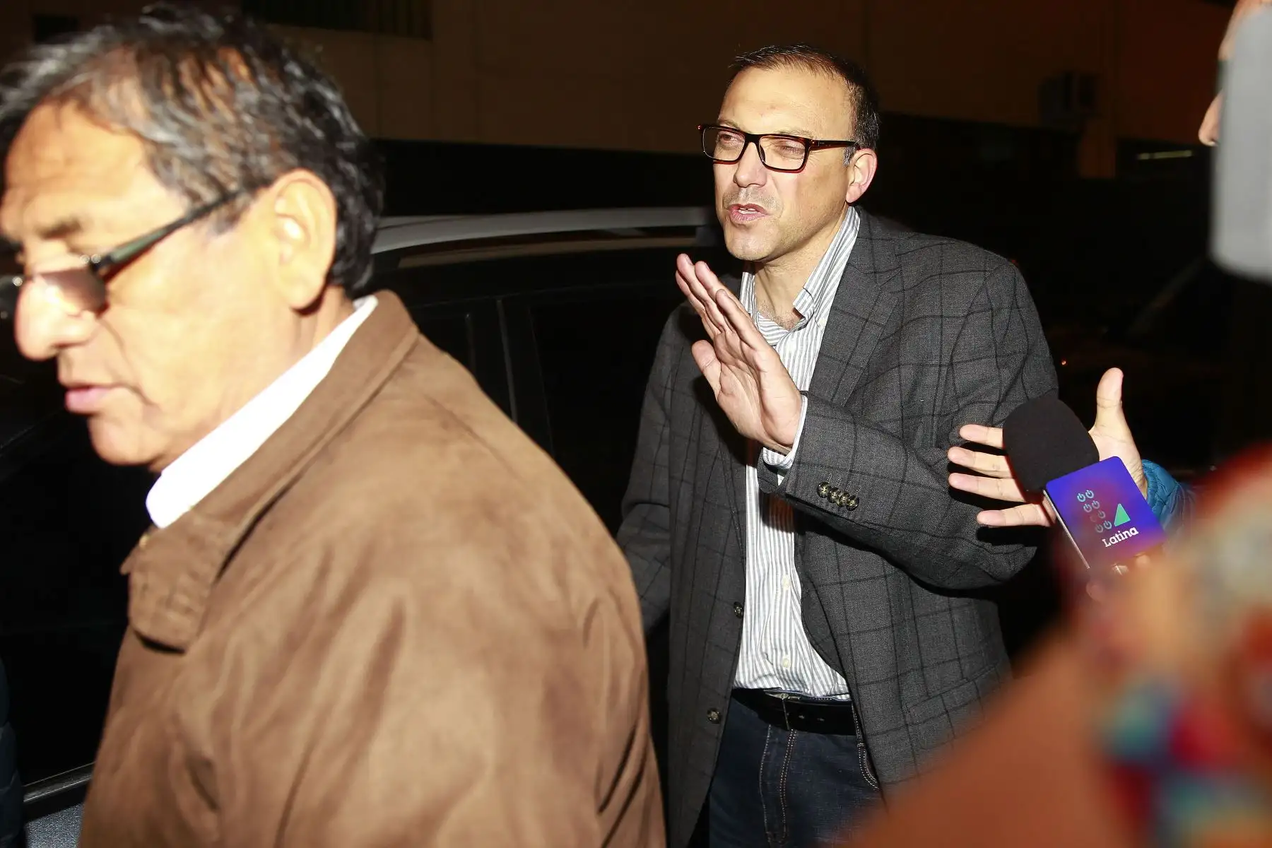 Pier Figari llega a los exteriores de la Carceleta de Palacio de Justicia donde esta detenida Keiko Fujimori.Foto: ANDINA/Eddy Ramos