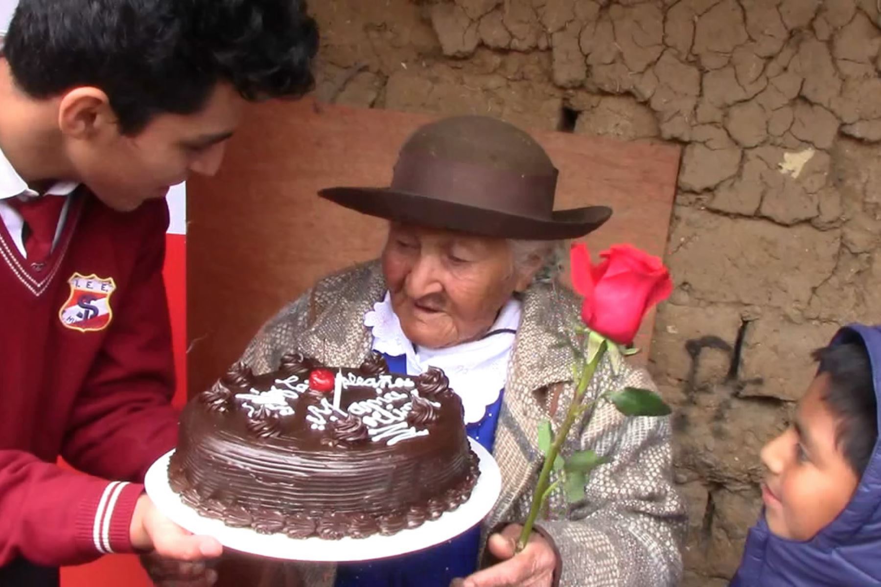 Abrahana Quispe, la mujer más longeva de Huancayo celebró sus 108 años. ANDINA