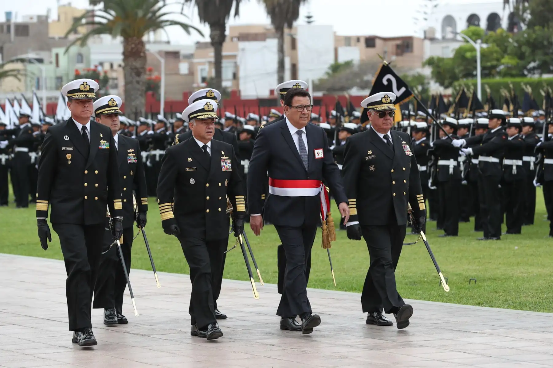 Ministro de Defensa, José Huerta, encabezó ceremonia de Asunción del Mando del Comando General de la Marina por el Vicealmirante Fernando Cerdán Ruiz, en reemplazo del Almirante Gonzalo Ríos Polastri. Foto: ANDINA/Mindef