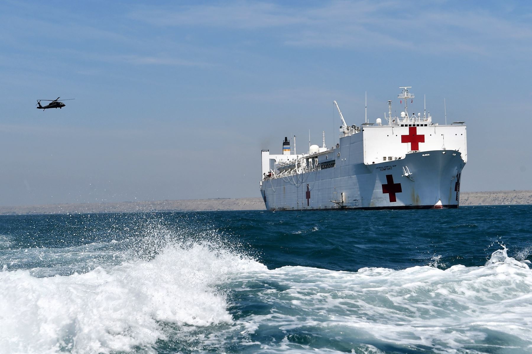 U.S. Hospital ship begins treatment of patients on Peru