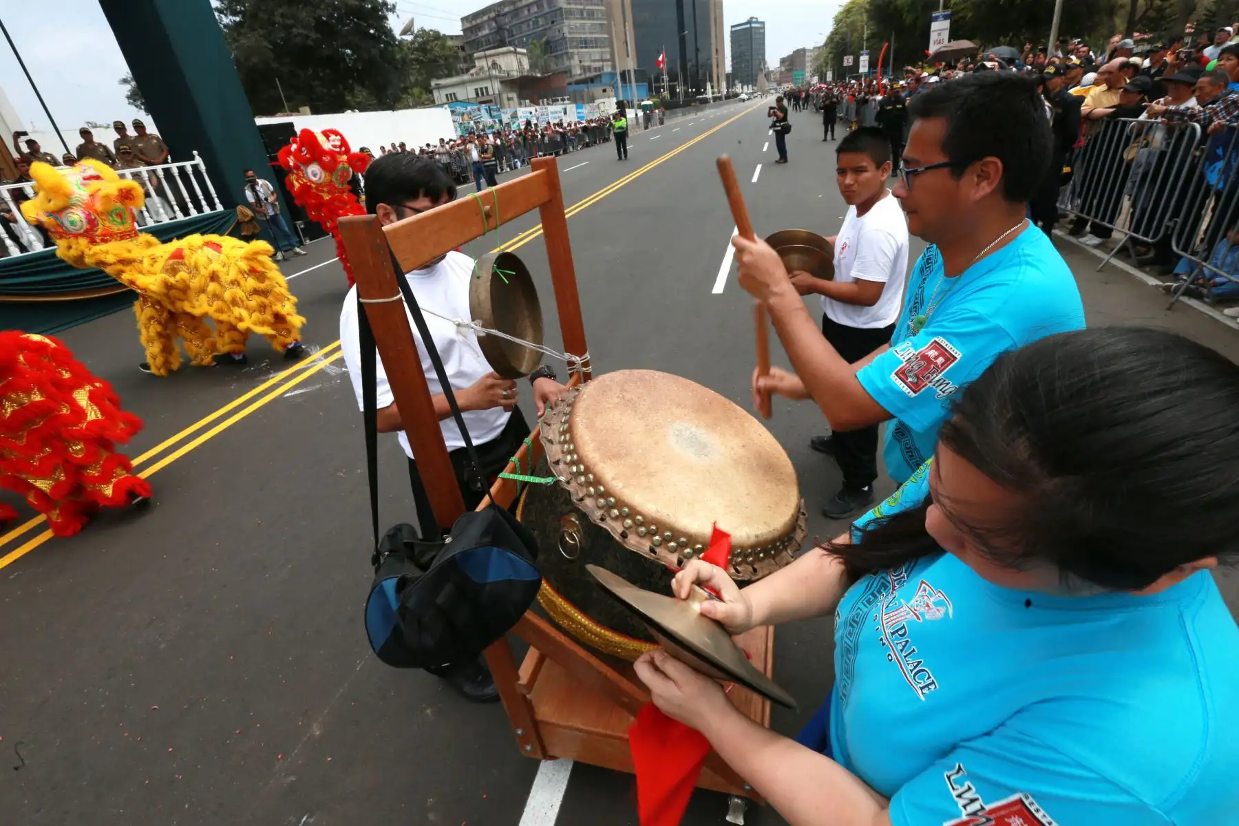 Gran Corso y Concurso de carros Alegóricos por efectivos  policiales, en el marco de la celebración  por  el LXXIV aniversario de creación institucional, la región Lima, en el Campo de Marte.Foto: ANDINA/Norman Córdova