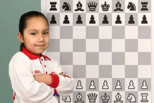 Irina Rojas, pequeña ajedrecista peruana, tiene un gran futuro. Foto: Andina/Difusión