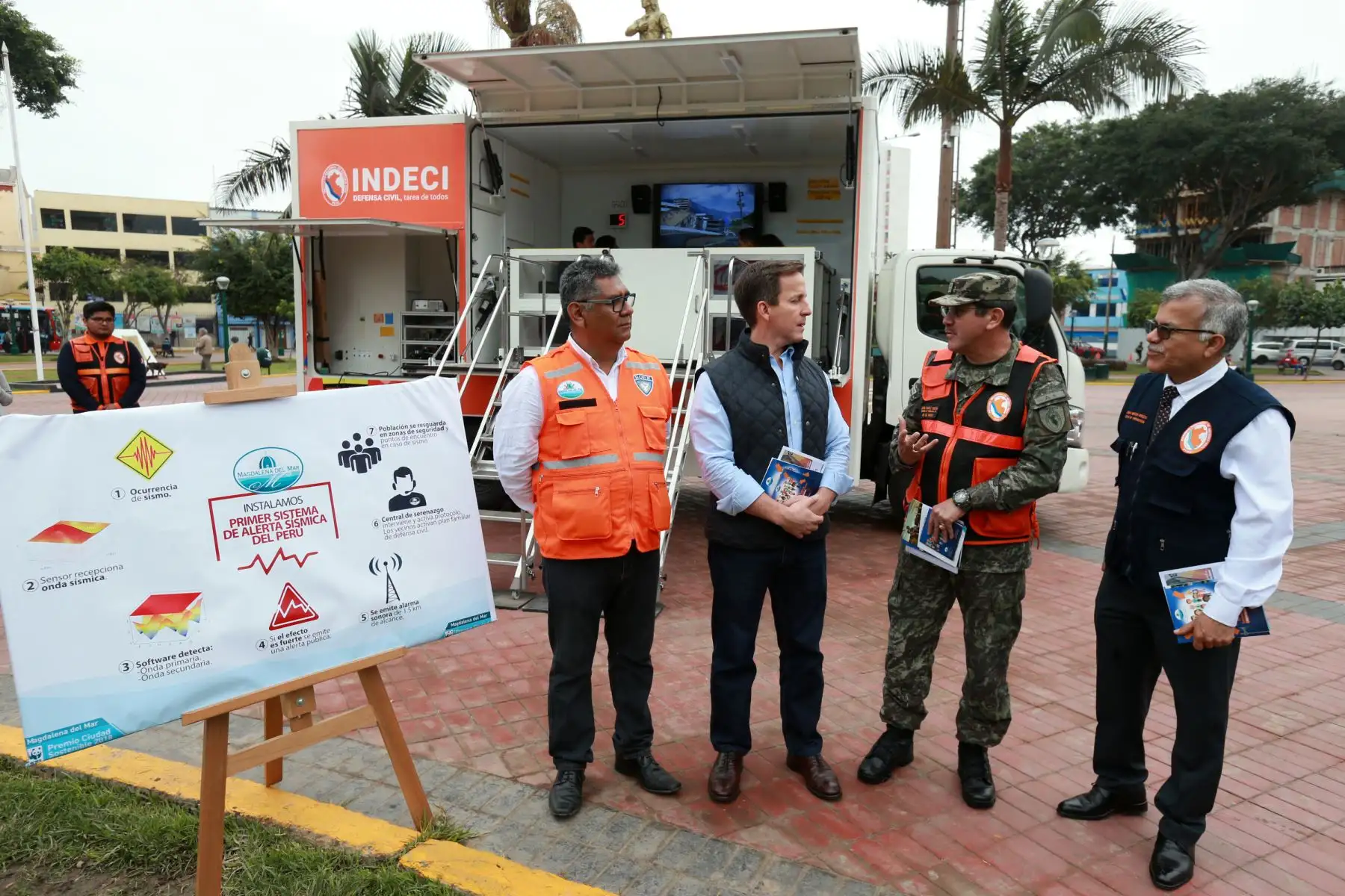 Magdalena del Mar se convertirá en el primer distrito del país en contar con un sistema de alerta  sísmica que advertirá con anticipación de la llegada de un movimiento telúrico de magnitud Foto: ANDINA/Norman Córdova