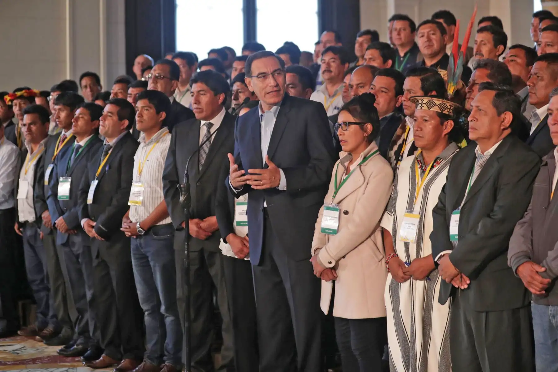 Jefe de Estado. Marín Vizcarra se reúne con un centenar de alcaldes virtualmente electos de municipios que requieren mayor atención del Estado.Foto: ANDINA/Prensa Presidencia