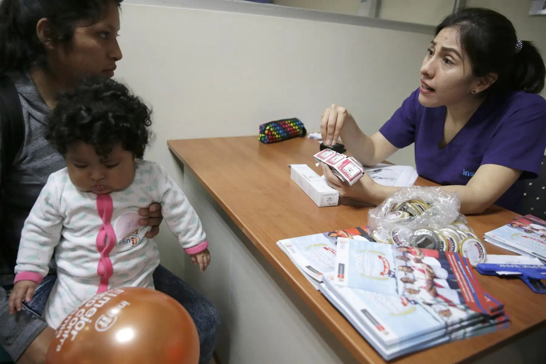 Instituto de Salud del Niño de San Borja inaugura módulo de despistaje de anemia, que garantiza que cada paciente pediátrico pase primero por un despistaje.  Foto: ANDINA/Melina Mejía