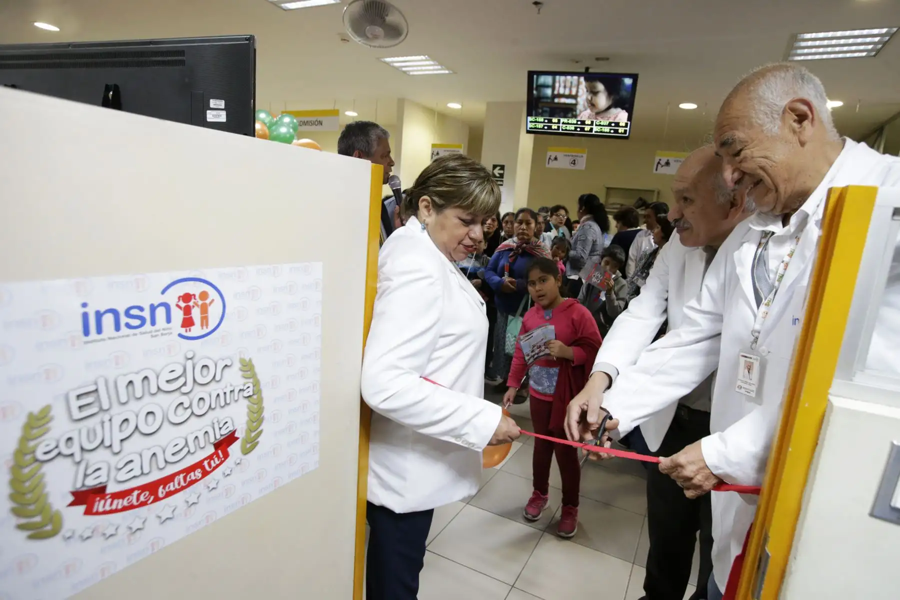 Instituto de Salud del Niño de San Borja inaugura módulo de despistaje de anemia, que garantiza que cada paciente pediátrico pase primero por un despistaje.  Foto: ANDINA/Melina Mejía