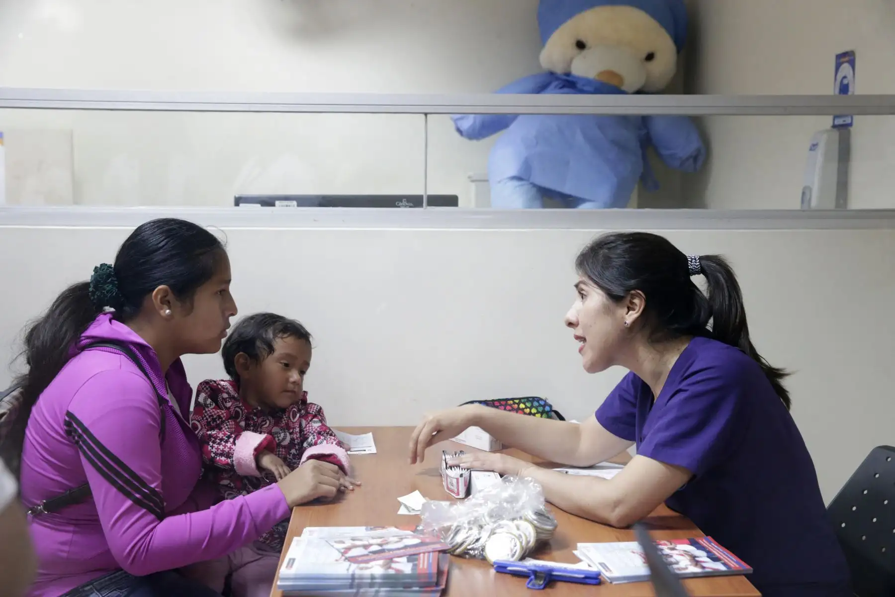 Instituto de Salud del Niño de San Borja inaugura módulo de despistaje de anemia, que garantiza que cada paciente pediátrico pase primero por un despistaje.  Foto: ANDINA/Melina Mejía