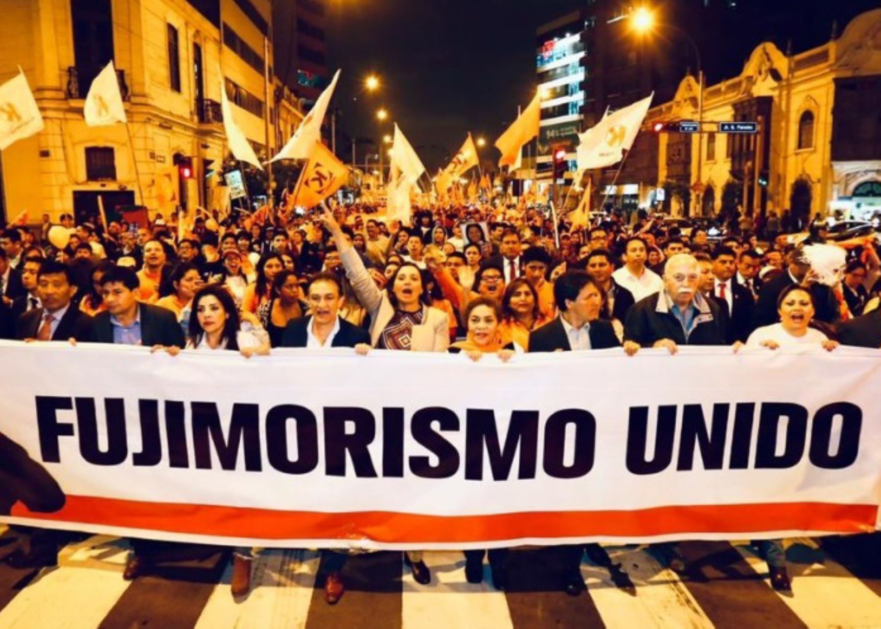 Fuerza Popular realizó manifestación de apoyo a Keiko Fujimori. Foto Alejandra Aramayo.