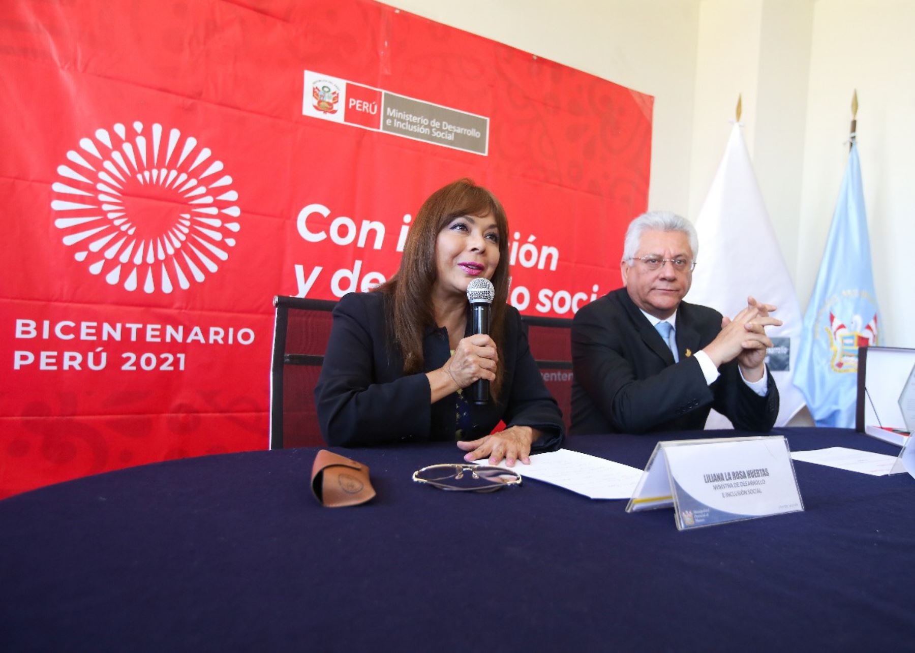 Ministra de Desarrollo e Inclusión Social, Liliana La Rosa.