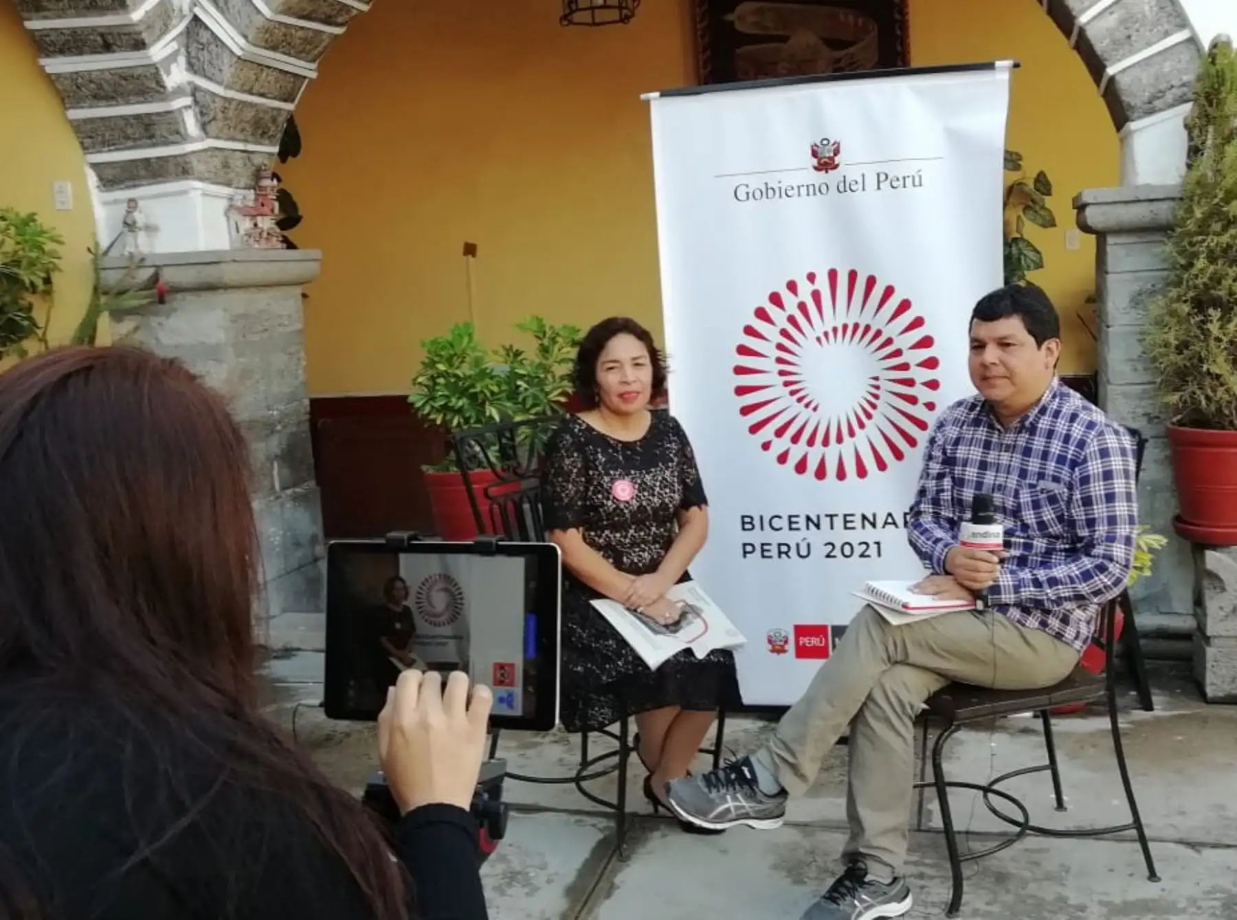 Entrevista a la Ministra de Cultura, Patricia Balbuena, por la Agencia Andina de Noticia. Foto: ANDINA