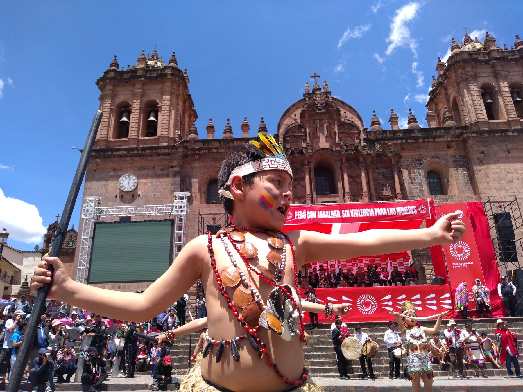 La ministra de la Mujer y Poblaciones Vulnerables, Ana María Mendieta, participó en el lanzamiento de la Agenda Bicentenario en el Cusco. Foto: ANDINA/Percy Hurtado