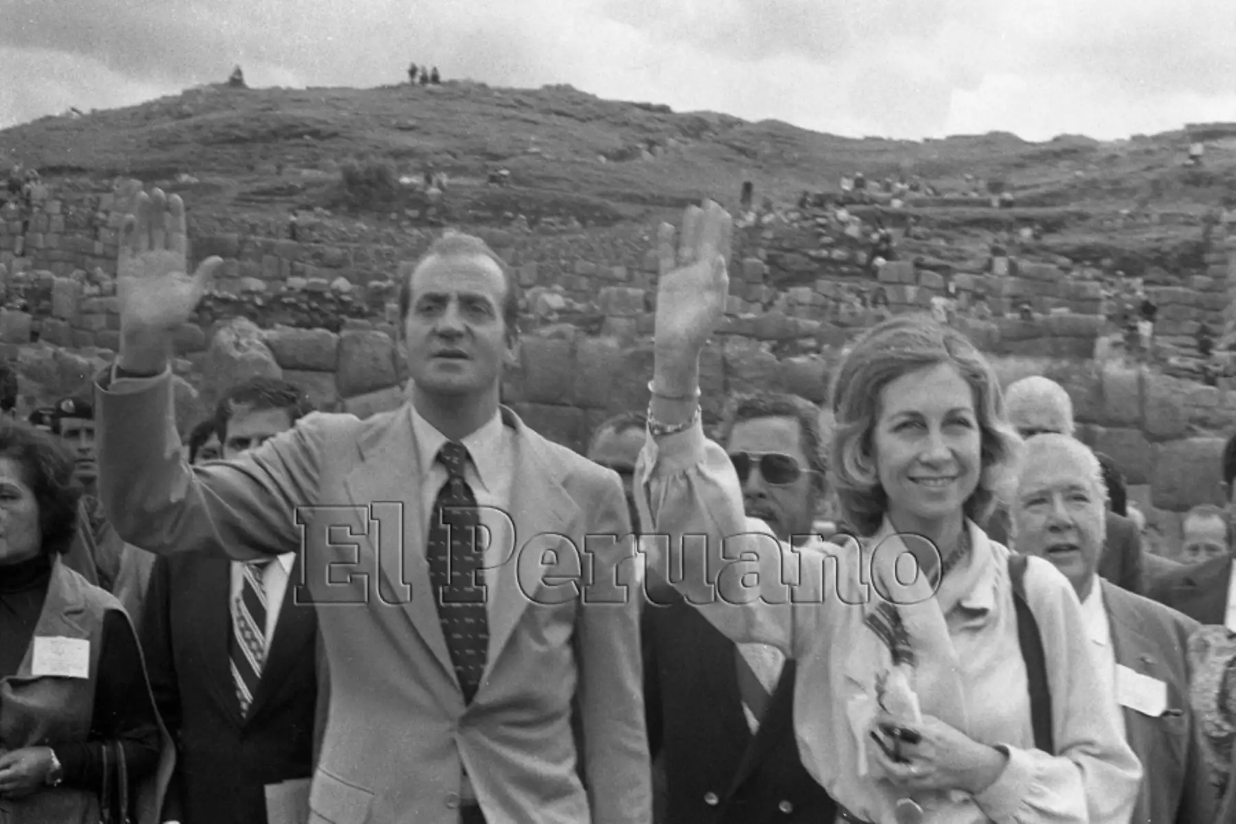 Los reyes de España visitaron el Cusco, donde recibieron la hospitalidad y distinciones de los habitantes de la ciudad (25 noviembre 1978). Foto: Diario Oficial EL PERUANO / Oswaldo Sanchez