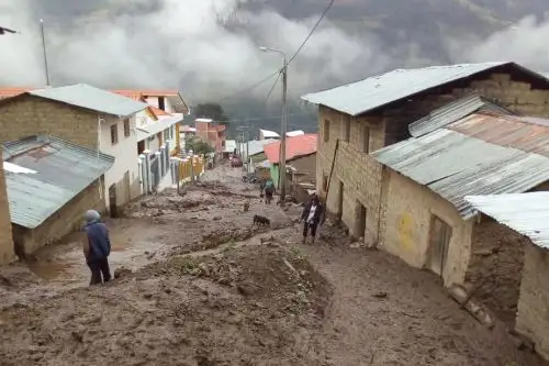 Huaico deja más de 30 familias damnificadas en provincia de Paucartambo, en Cusco. ANDINA