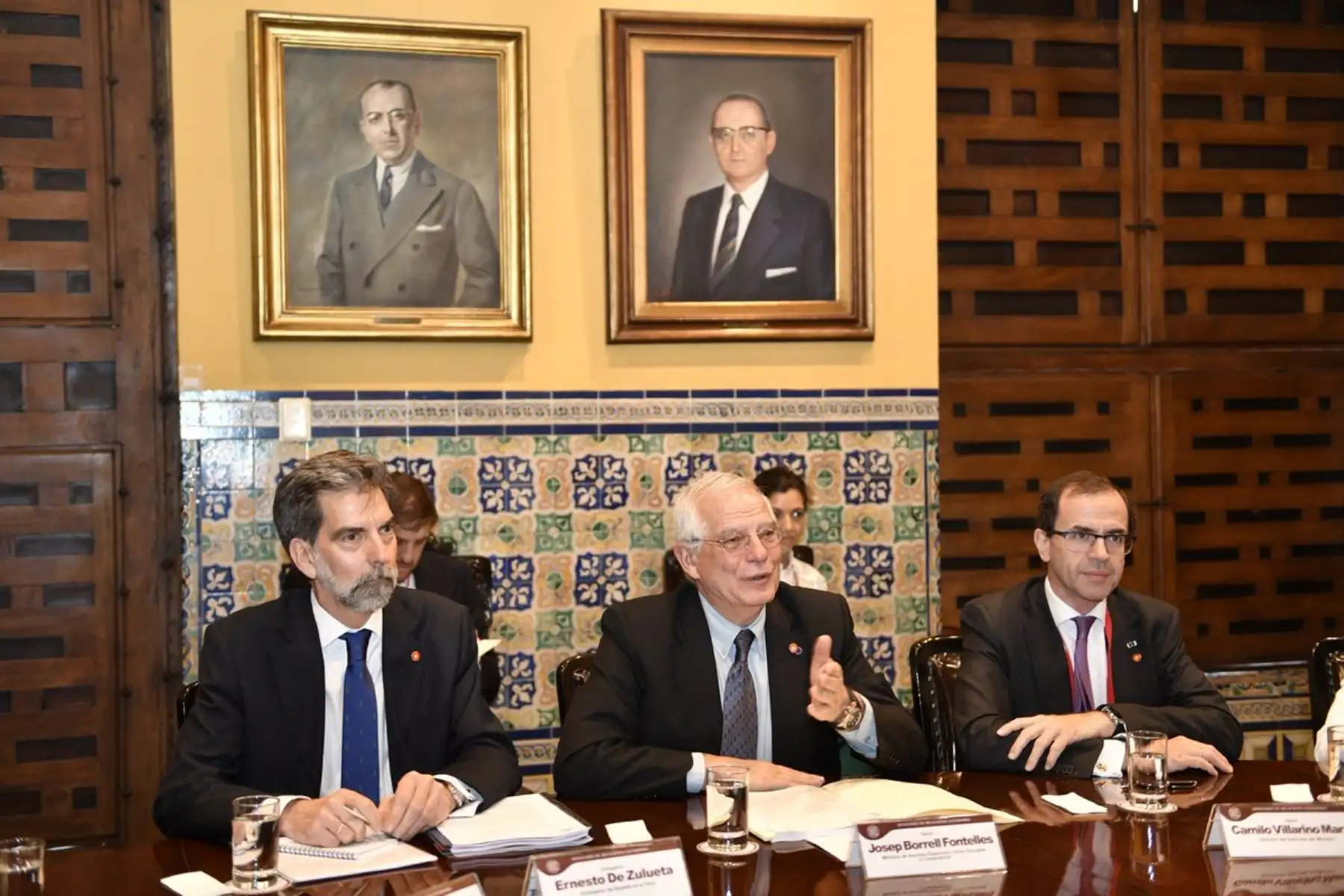 El Canciller Nestor Popolizio se reúne en el Palacio de Torre Tagle con el Ministro de Asuntos Exteriores, Unión Europea y Cooperación de España, Josep Borrell. Foto: ANDINA/Cancillería