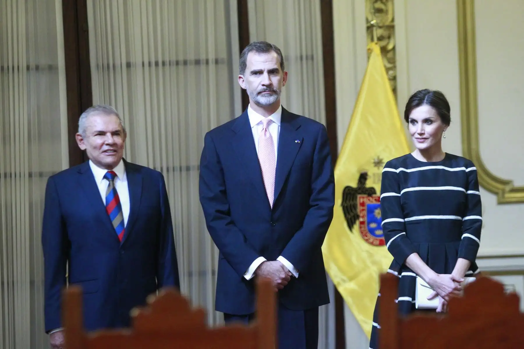 Alcalde de la  Municipalidad de Lima, Luis Castañeda rinde honor a sus majestades los reyes de España, Don Felipe VI y doña Letizia a quienes, el alcalde de Lima Luis Castañeda Lossio, les entregará la Llave de la Ciudad y los declarará Huéspedes Ilustres. Foto
: ANDINA/Eddy Ramos