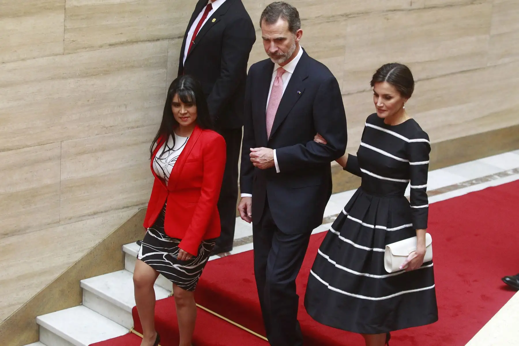 Alcalde de la  Municipalidad de Lima, Luis Castañeda rinde honor a sus majestades los reyes de España, Don Felipe VI y doña Letizia a quienes, el alcalde de Lima Luis Castañeda Lossio, les entregará la Llave de la Ciudad y los declarará Huéspedes Ilustres. Foto
: ANDINA/Eddy Ramos