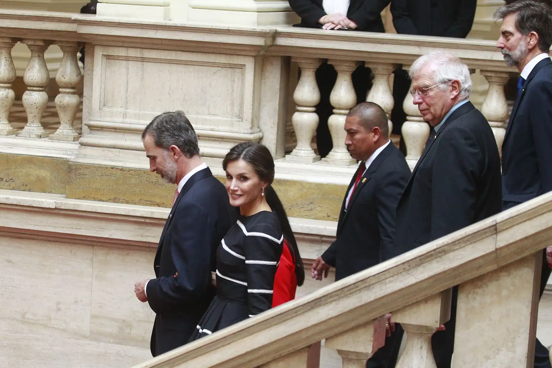 Alcalde de la  Municipalidad de Lima, Luis Castañeda rinde honor a sus majestades los reyes de España, Don Felipe VI y doña Letizia a quienes, el alcalde de Lima Luis Castañeda Lossio, les entregará la Llave de la Ciudad y los declarará Huéspedes Ilustres. Foto
: ANDINA/Eddy Ramos