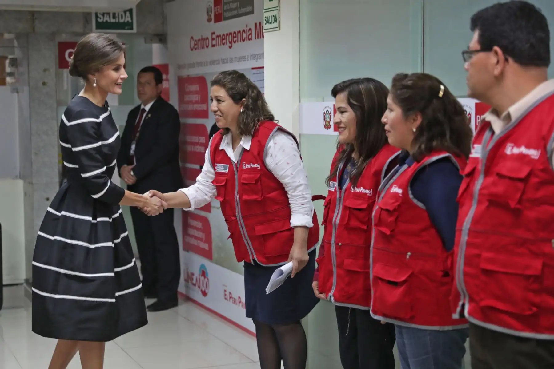 Primera dama y reina Letizia visitaron el Centro Emergencia Mujer, ubicado en el Ministerio de la Mujer y Poblaciones Vulnerables. Foto: ANDINA/Prensa Presidencia
