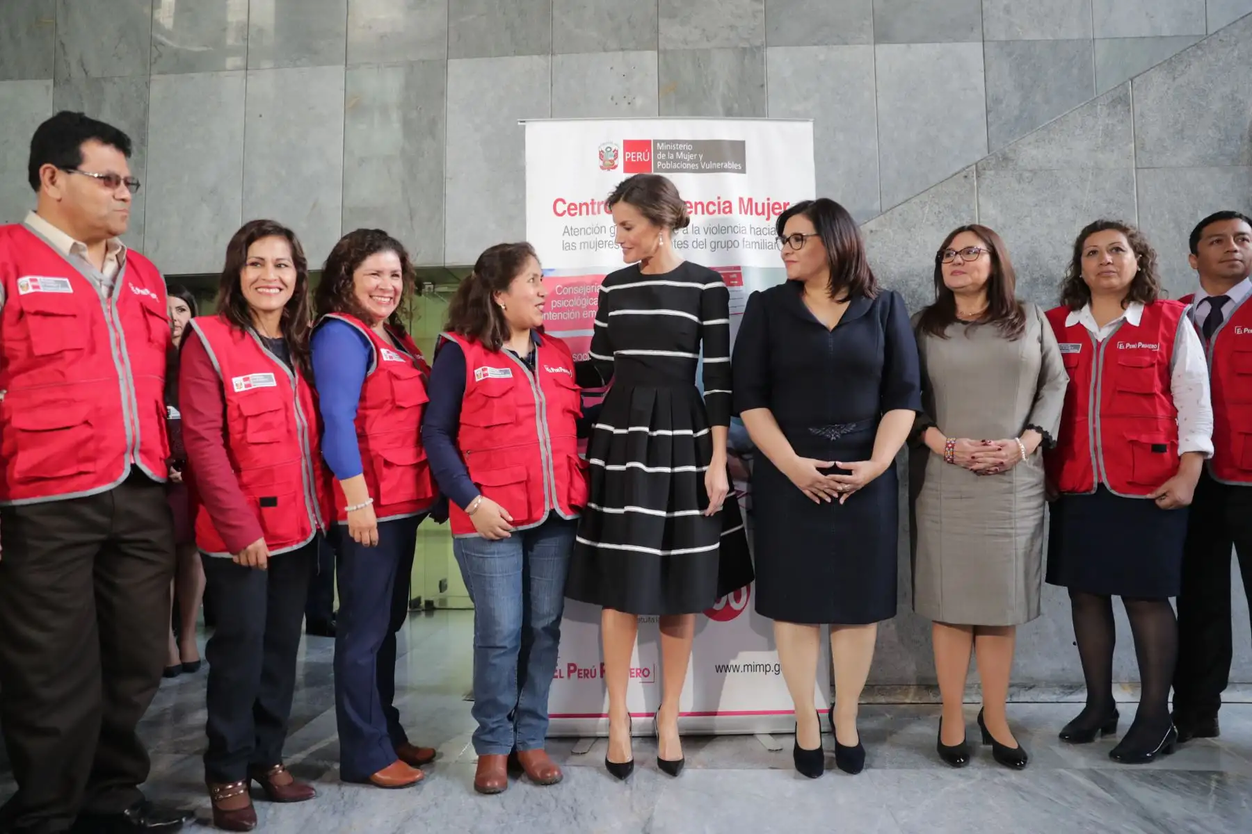 Primera dama y reina Letizia visitaron el Centro Emergencia Mujer, ubicado en el Ministerio de la Mujer y Poblaciones Vulnerables. Foto: ANDINA/Prensa Presidencia