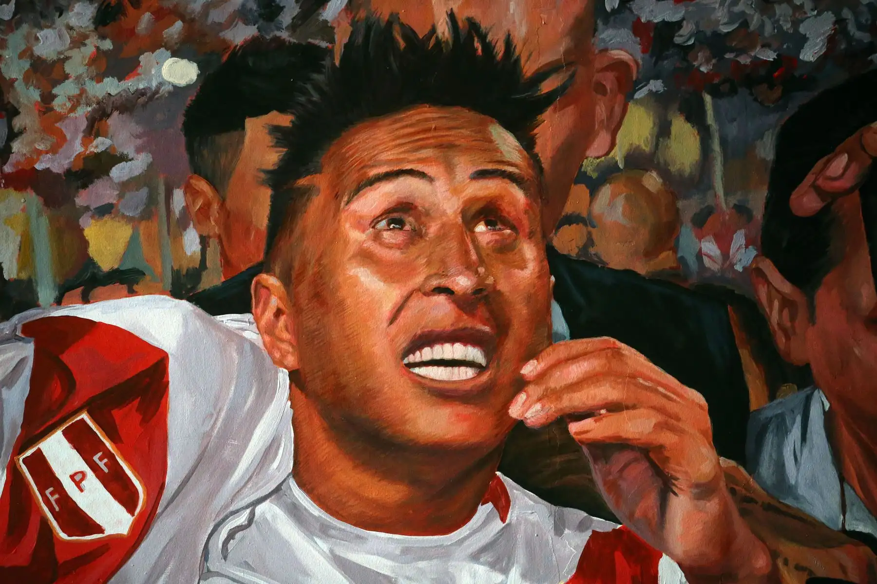 Instituto Peruano de Deporte presenta, mural en homenaje a la clasificación al Mundial fue presentado en el Estadio Nacional. Foto: ANDINA/Vidal Tarqui