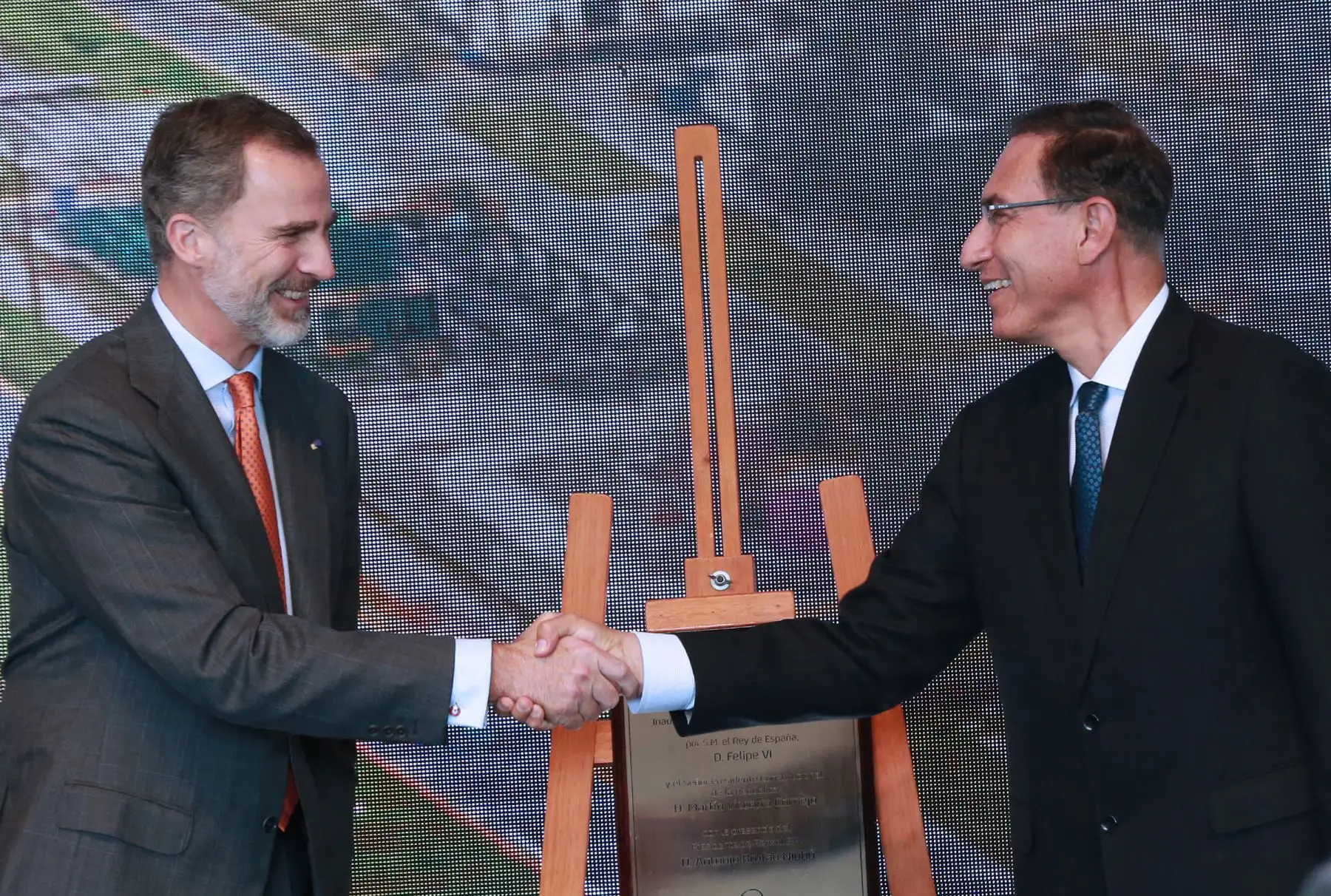 Presidente de la República, Martín Vizcarra y Rey Felipe VI. Foto: ANDINA/Norman Córdova