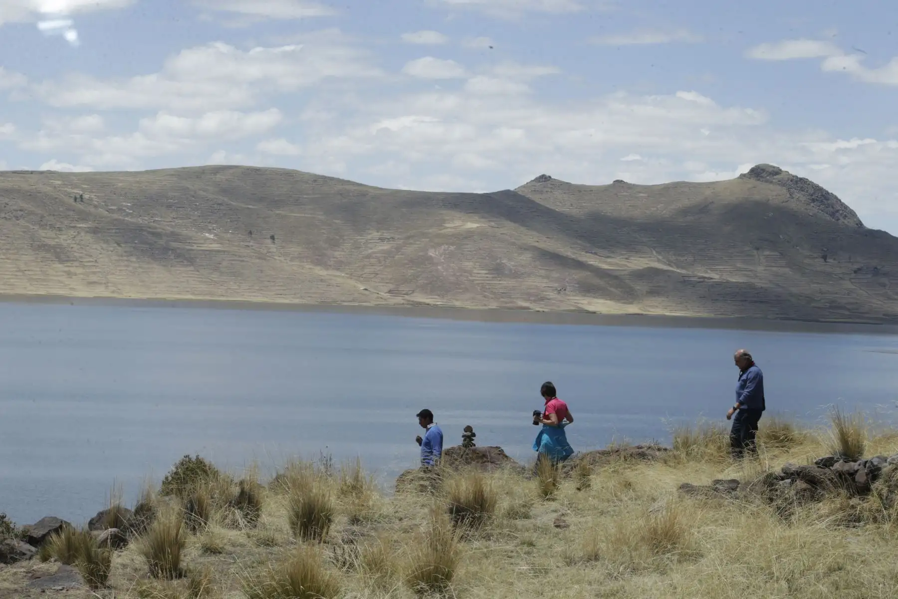 Sillustani, a 35 minutos de la ciudad de Puno, es una necrópolis peculiar: sus chullpas o torres funerarias, construidas sobre una meseta, pertenecen a los incas y culturas preincas. Foto: ANDINA/Melina Mejía