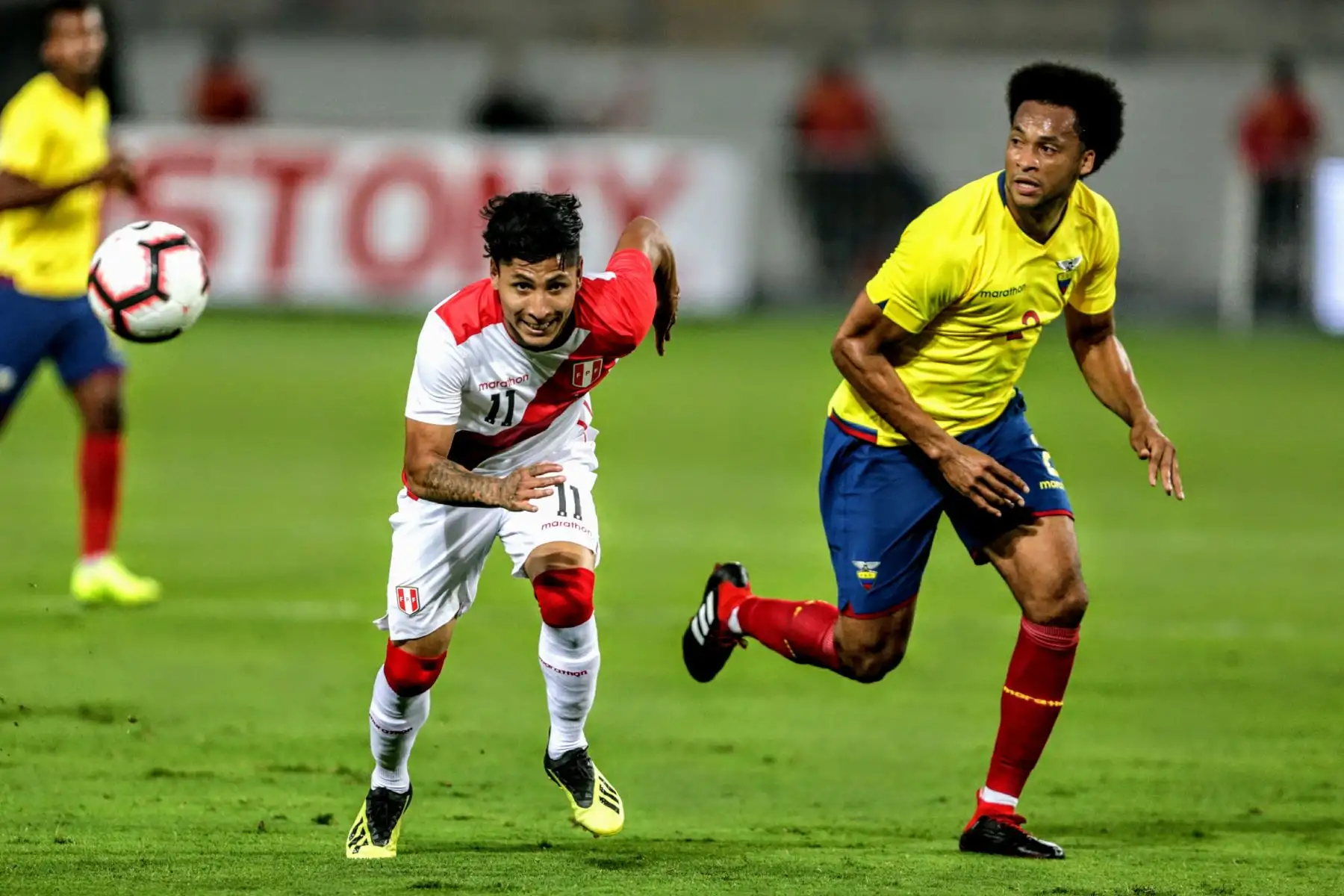 Selección peruana de fútbol se enfrenta a su similar de Ecuador en partido amistoso por la fecha FIFA. Foto: ANDINA/Luis Iparraguirre
